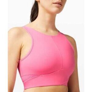 Lululemon Final Mile Crop Tank Top Barbie Pink Athletic Gym Yoga Athletic Size 4